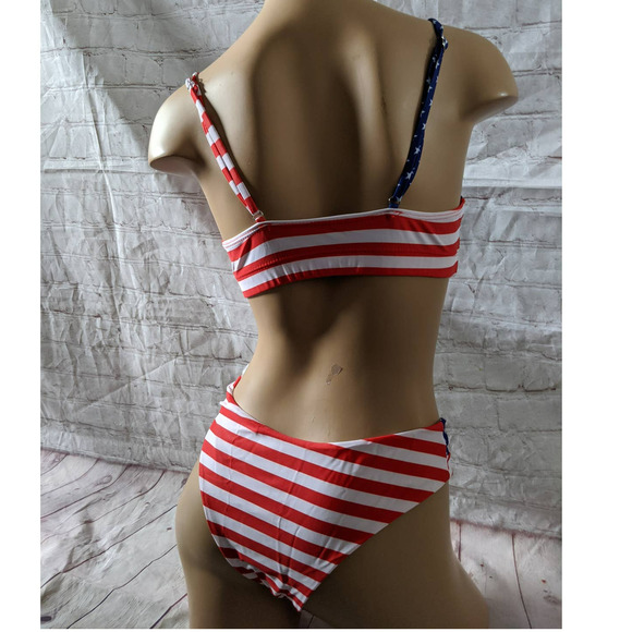 Flag super cute bikini swimsuit NWT - Picture 6 of 6
